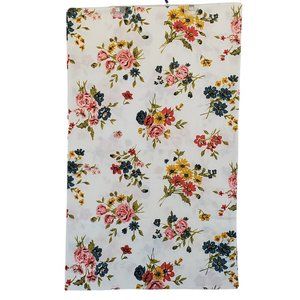 Vintage Montgomery Ward Muslin Floral Pair of Pillowcases Standard Cut 42" x 36"